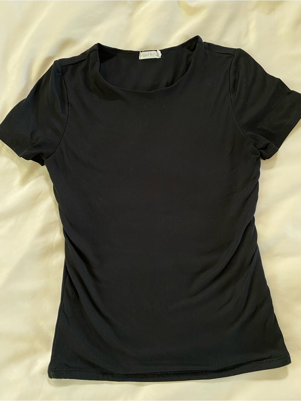 Heart Hips Black Short Sleeve Crewneck Tee